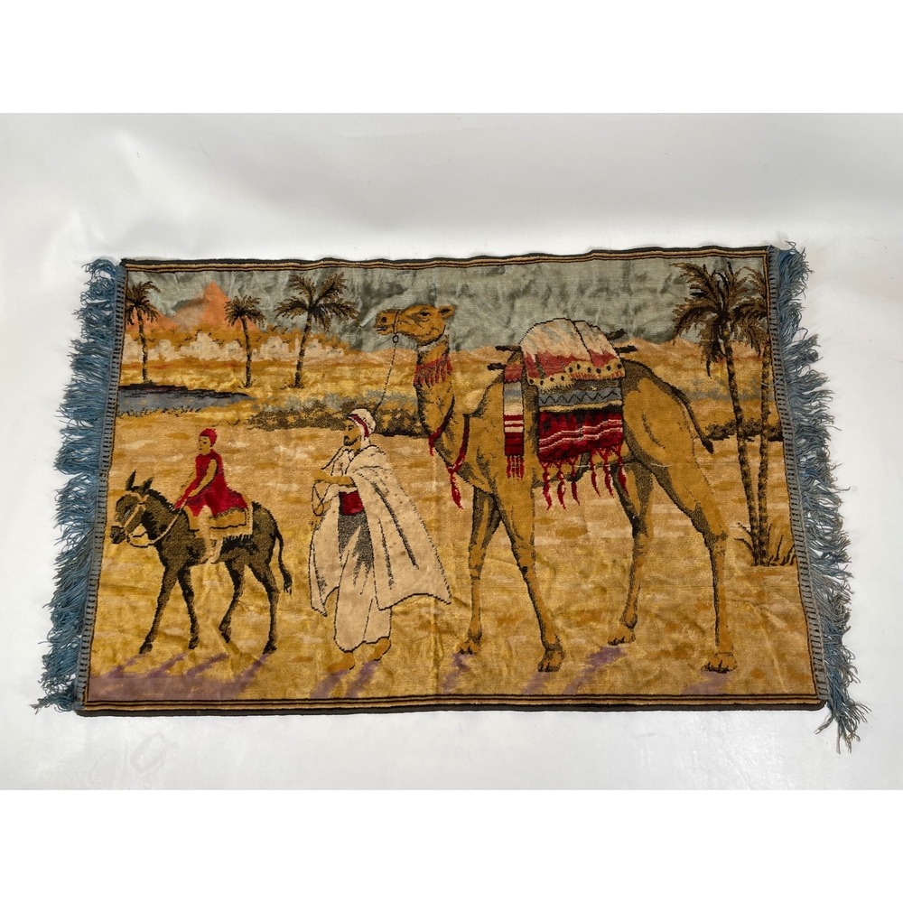 Vintage Desert Tapestry Camel Donkey Travelers Wall Hanging 40x24.5
